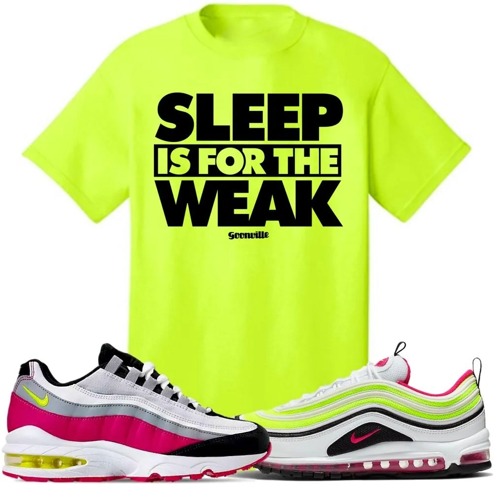 Air Max White Rush Pink Volt Sneaker Tees Shirt to Match - SLEEP WEAK