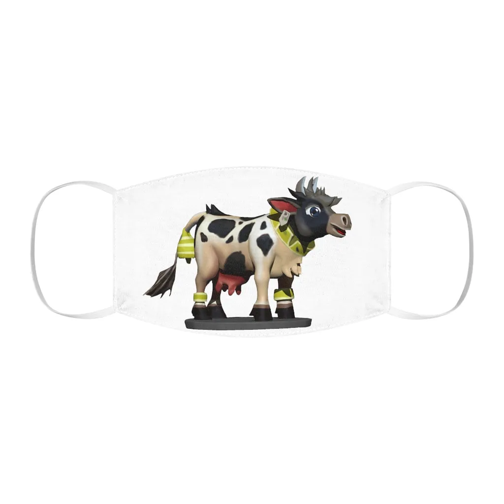 Black Cow Snug-Fit Polyester Face Mask