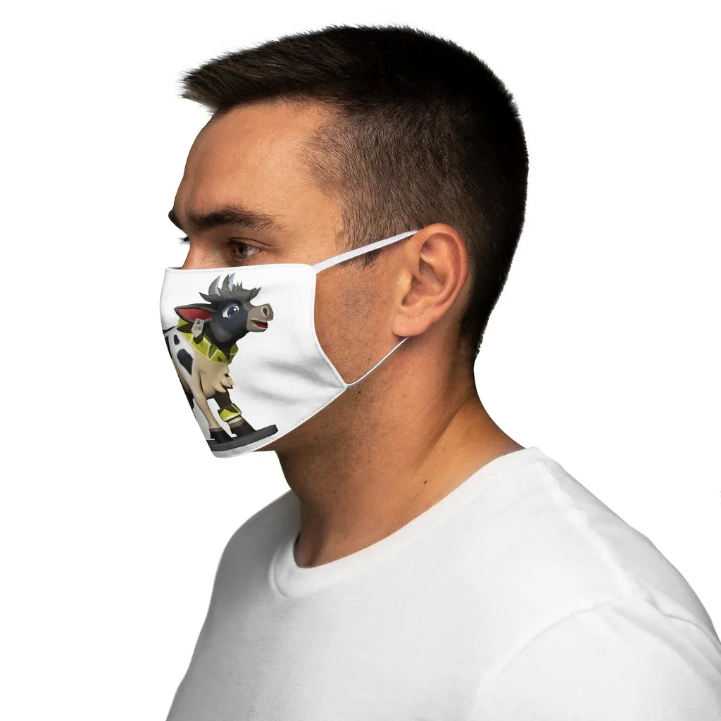 Black Cow Snug-Fit Polyester Face Mask