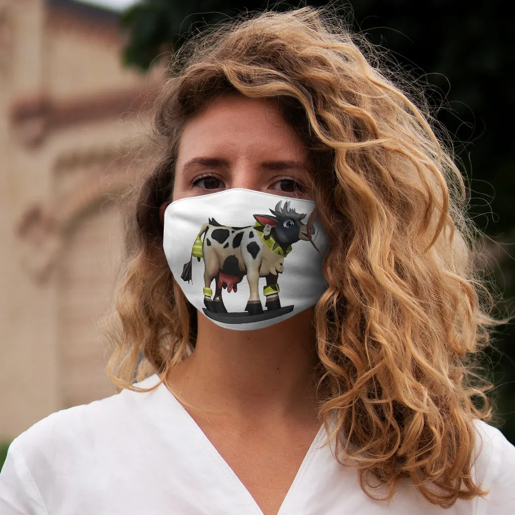 Black Cow Snug-Fit Polyester Face Mask