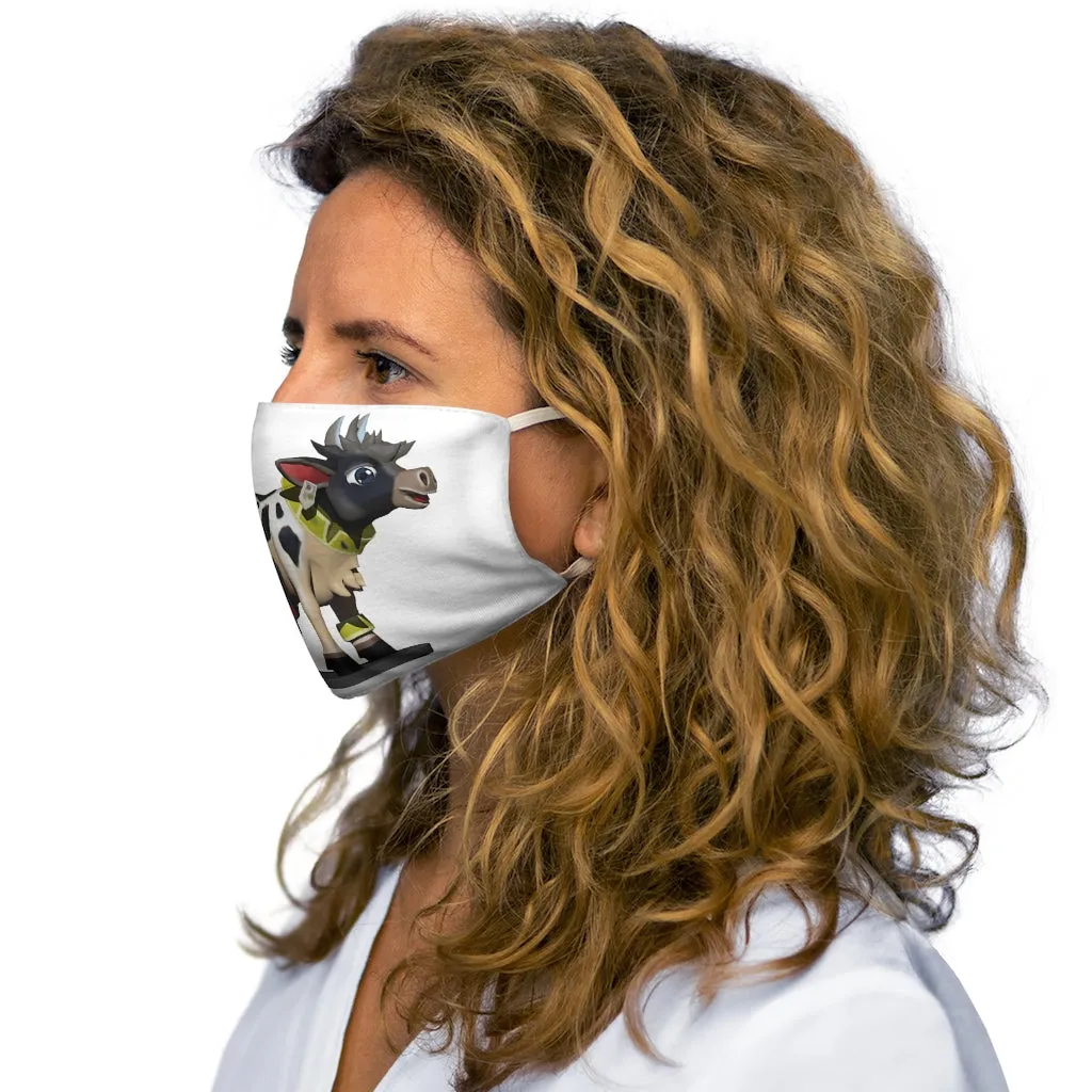 Black Cow Snug-Fit Polyester Face Mask