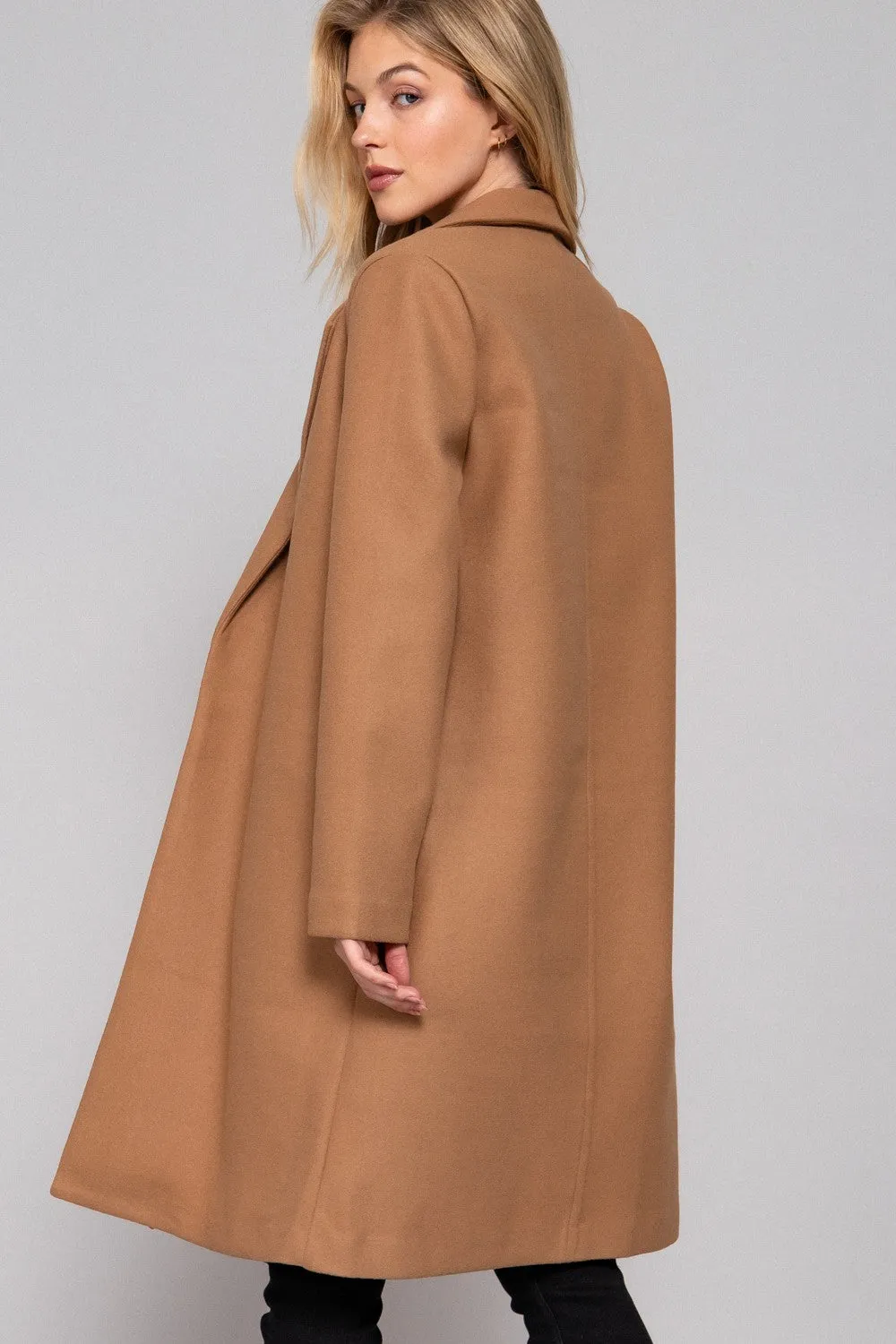 Camel Felt Long Coat