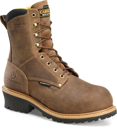 Carolina Men's 8" Waterproof Insulated Composite Toe Logger Boot - CA9851