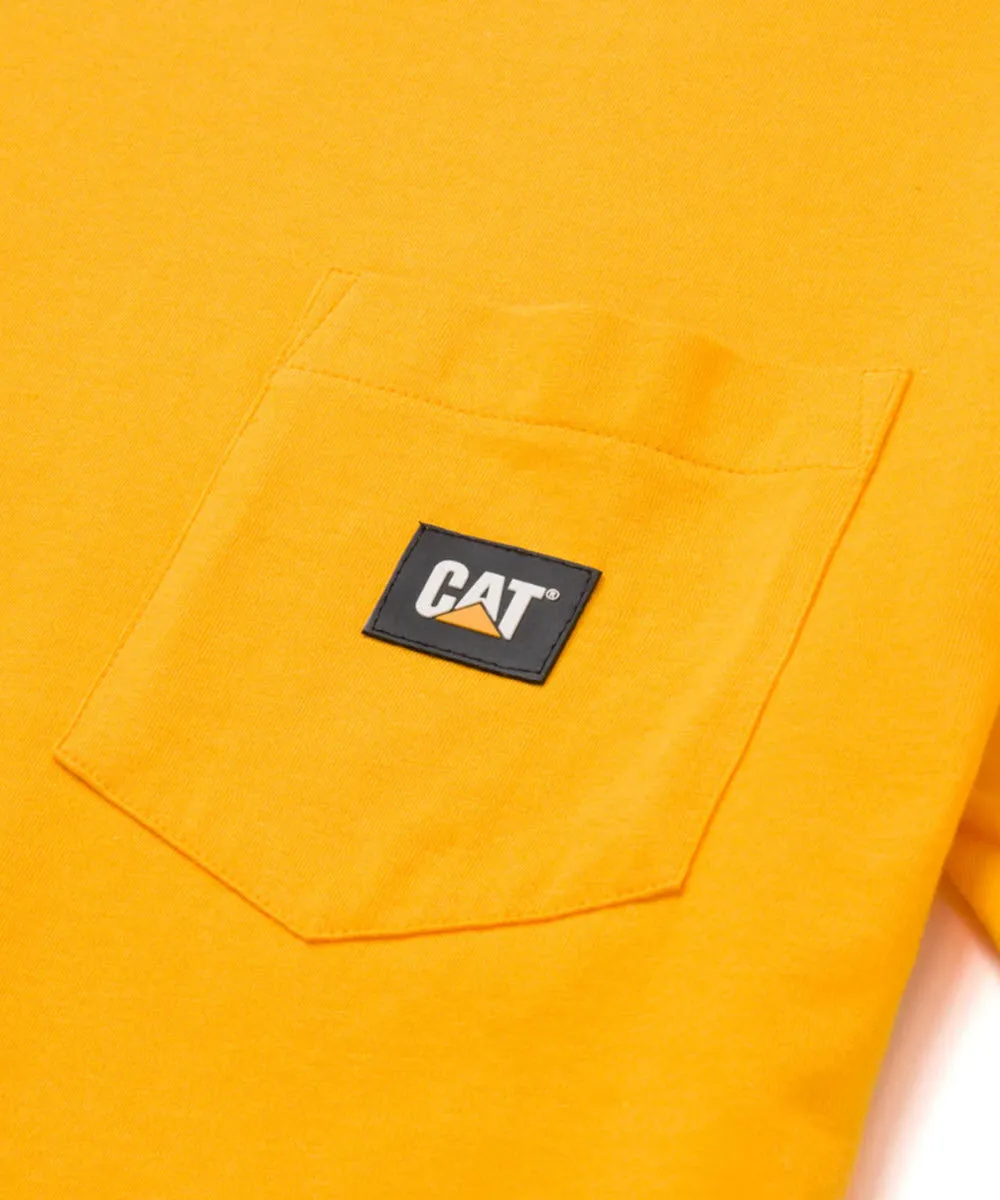 Caterpillar Men's Label Short Sleeve Pocket T-shirt - Yellow