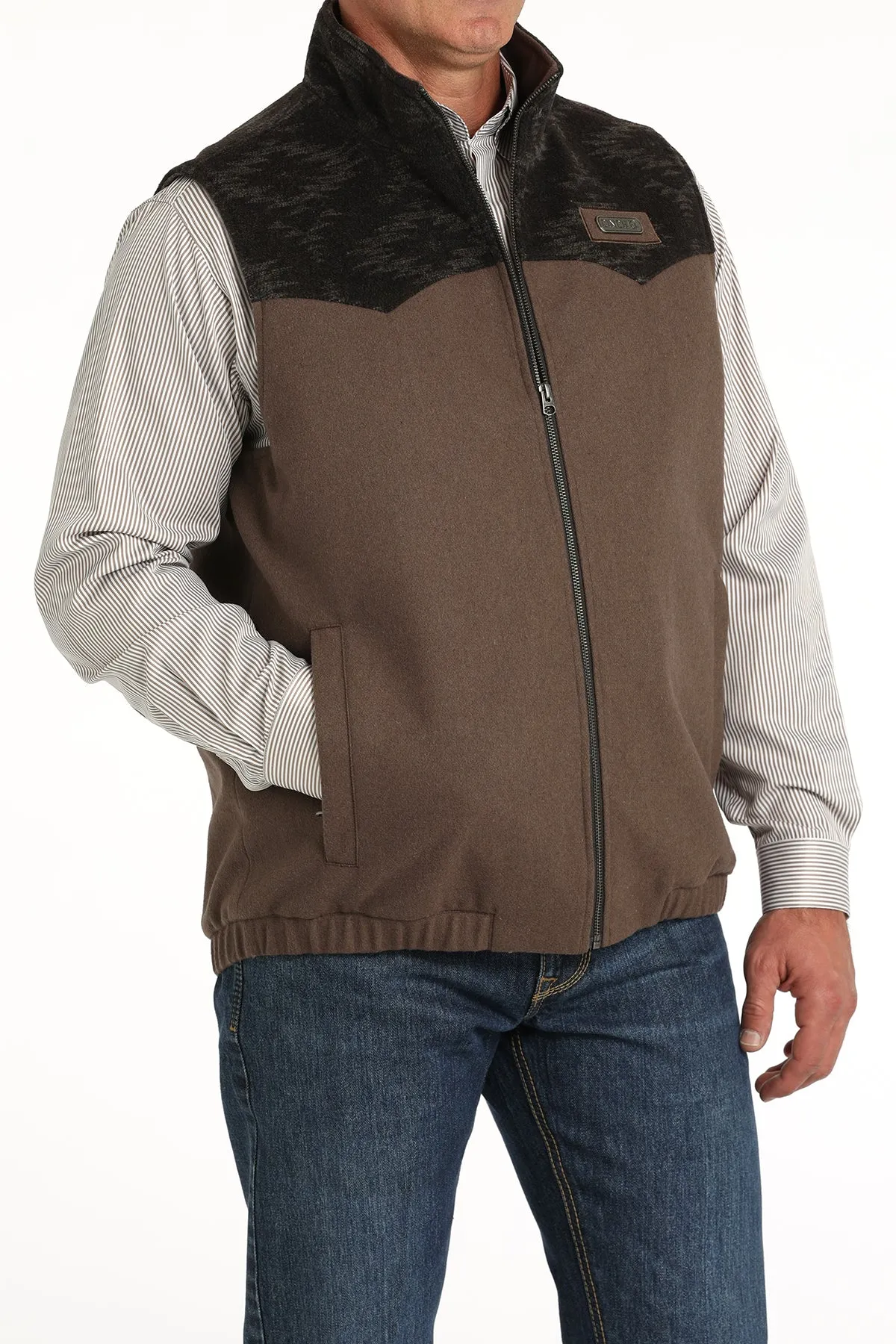 Cinch Men's Brown Concealed Carry Western Vest