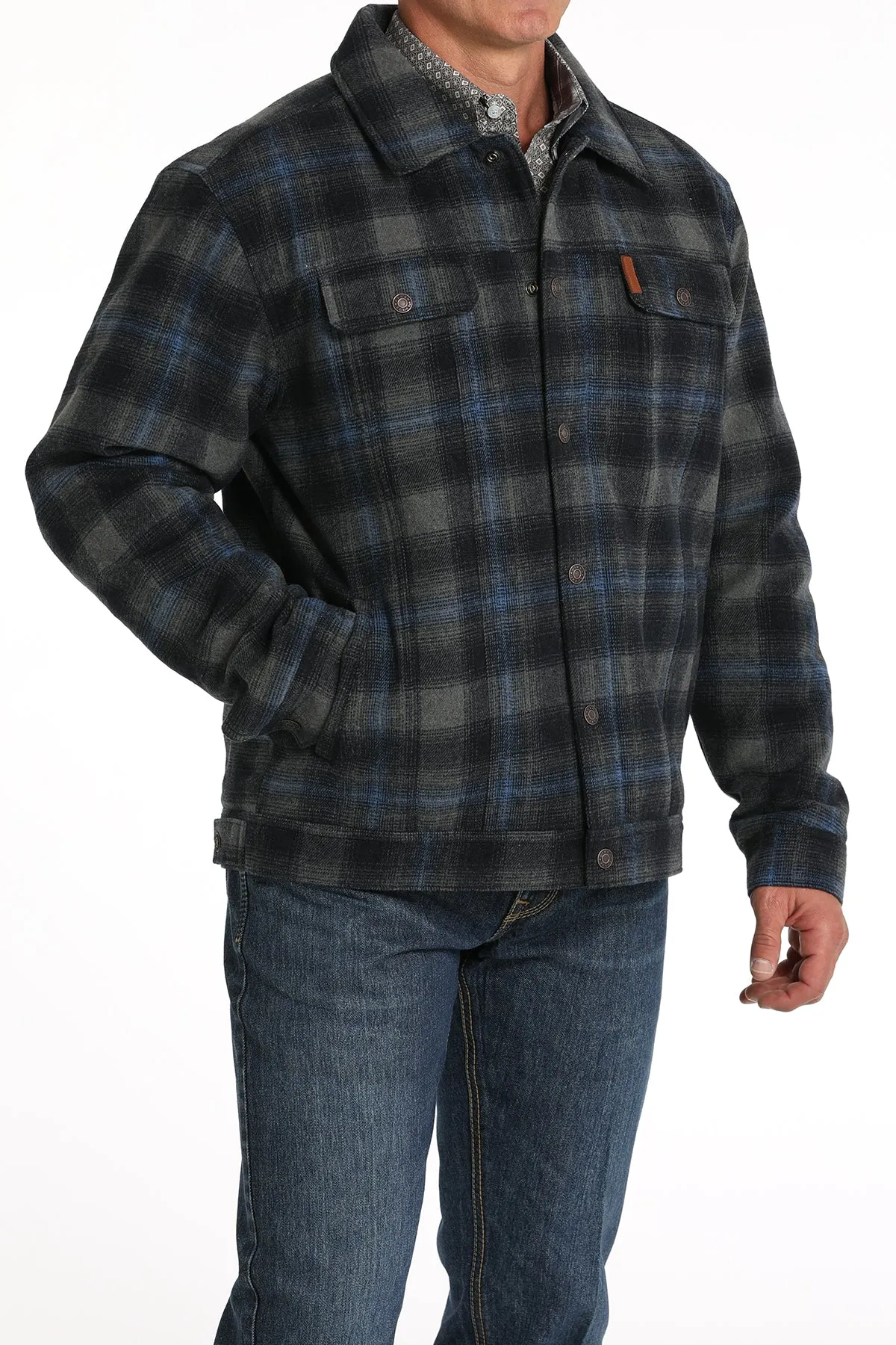 Cinch Men's Navy and Gray Lined Trucker Jacket