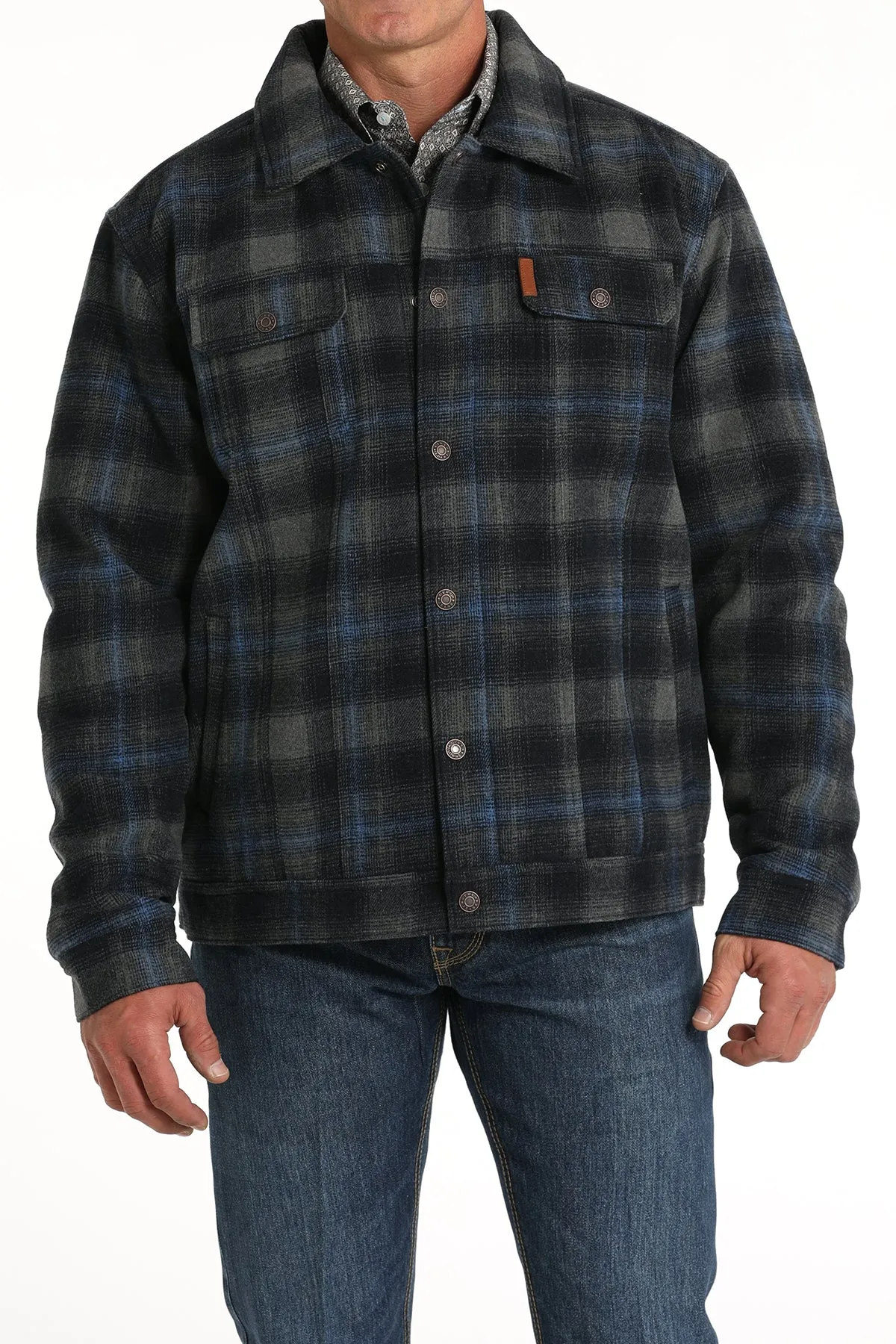 Cinch Men's Navy and Gray Lined Trucker Jacket