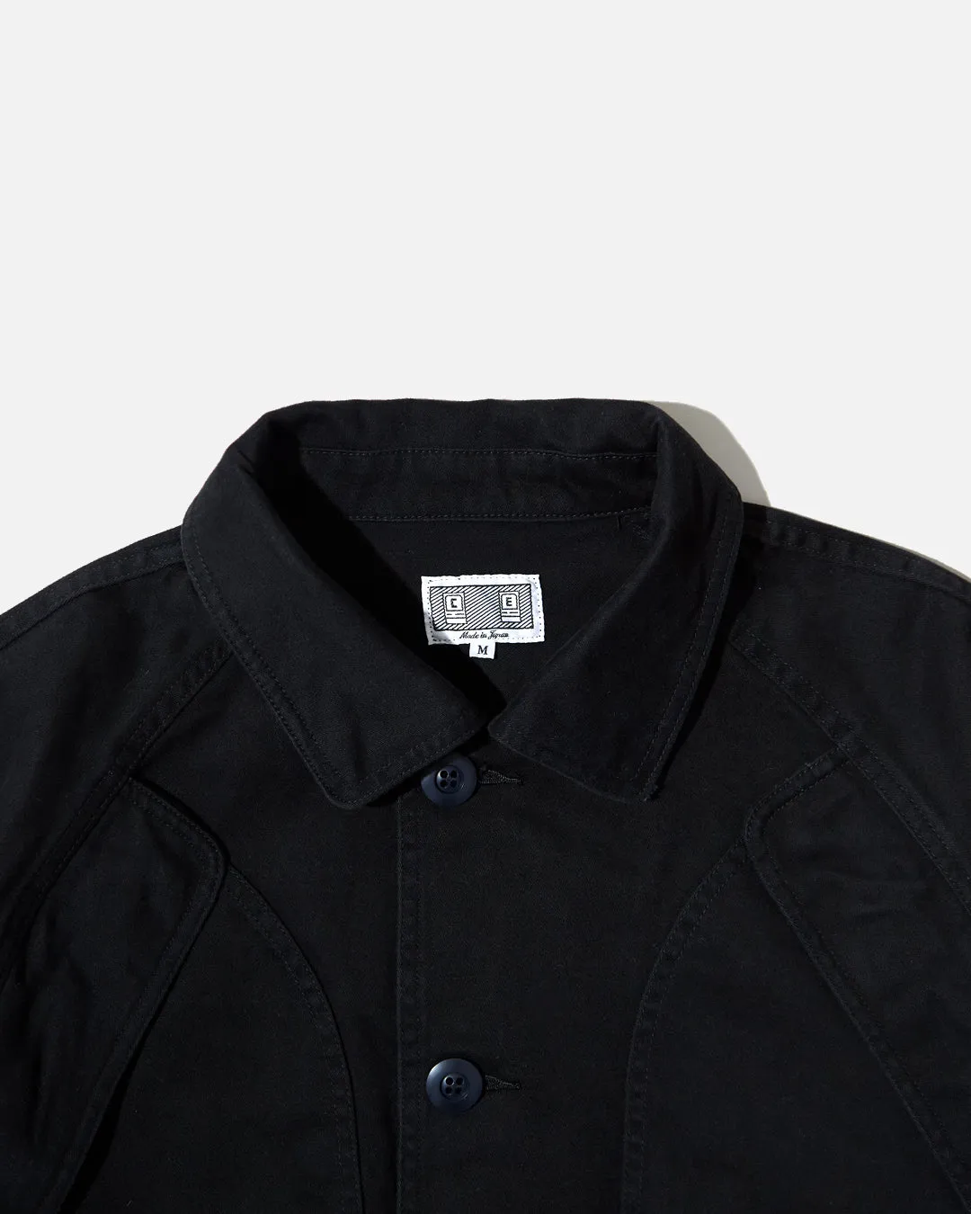 Cutting Button Up Jacket - Black