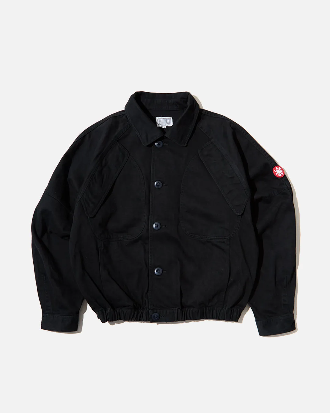 Cutting Button Up Jacket - Black