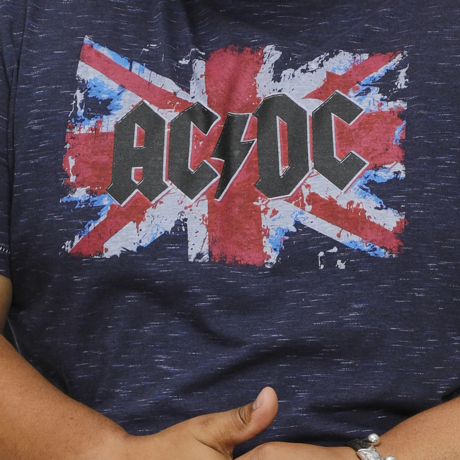 D555 Mens Dennis Big Tall Official ACDC T-Shirt - Navy