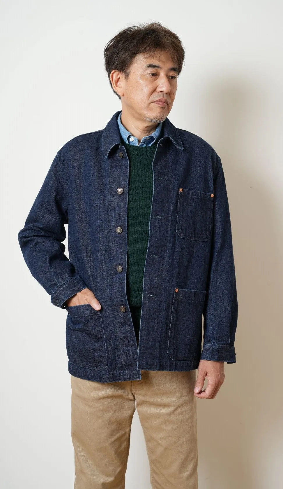 Denim French Work Jacket