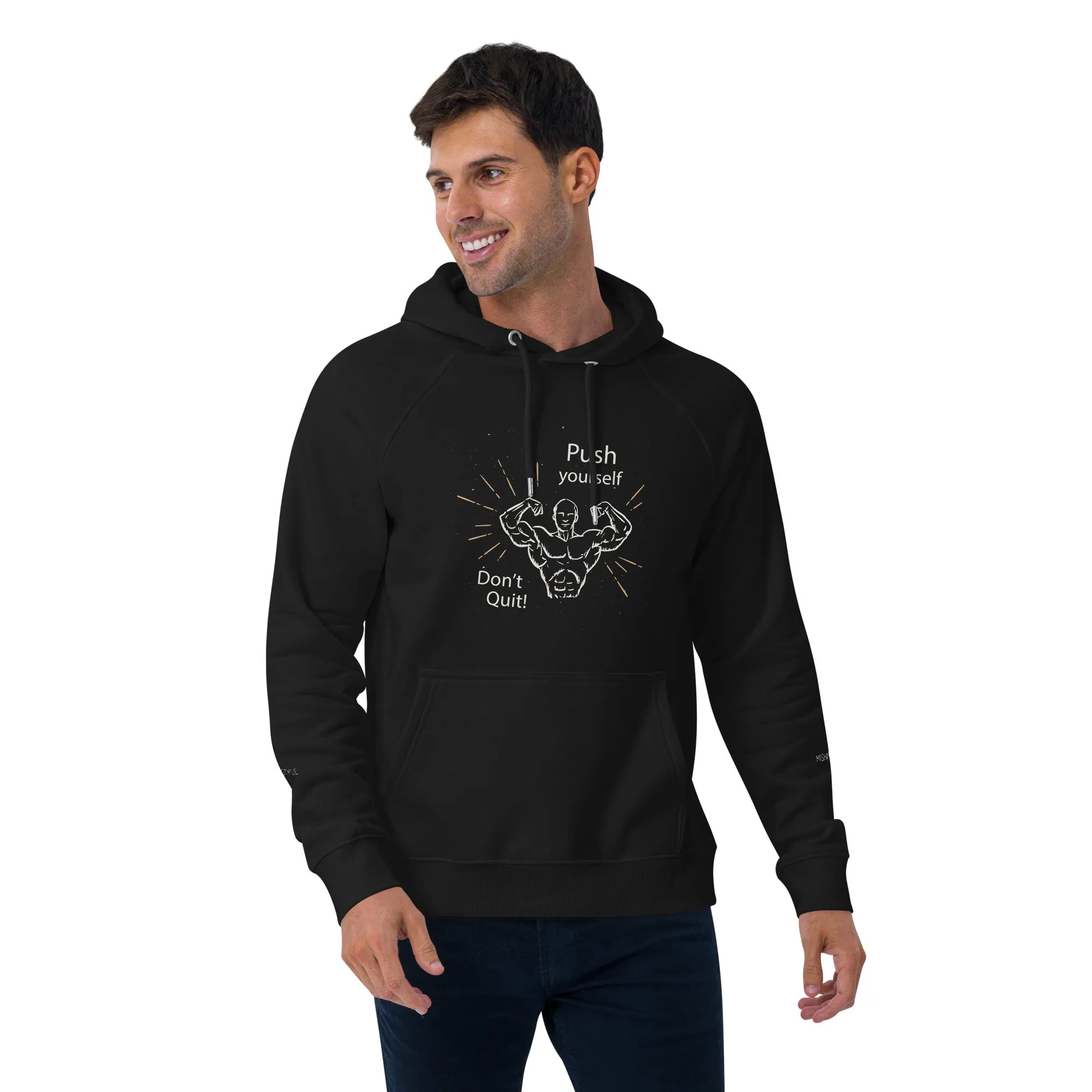 Don't Quit eco raglan Men hoodie