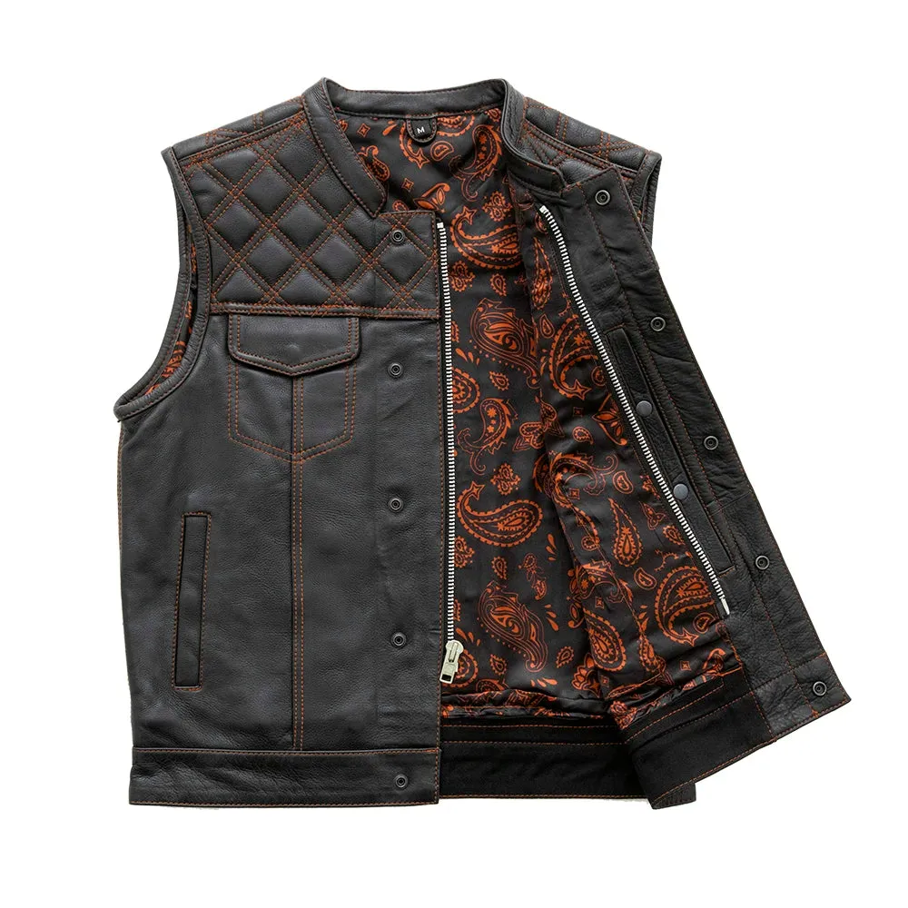 Downside Men's Motorcycle Leather Vest