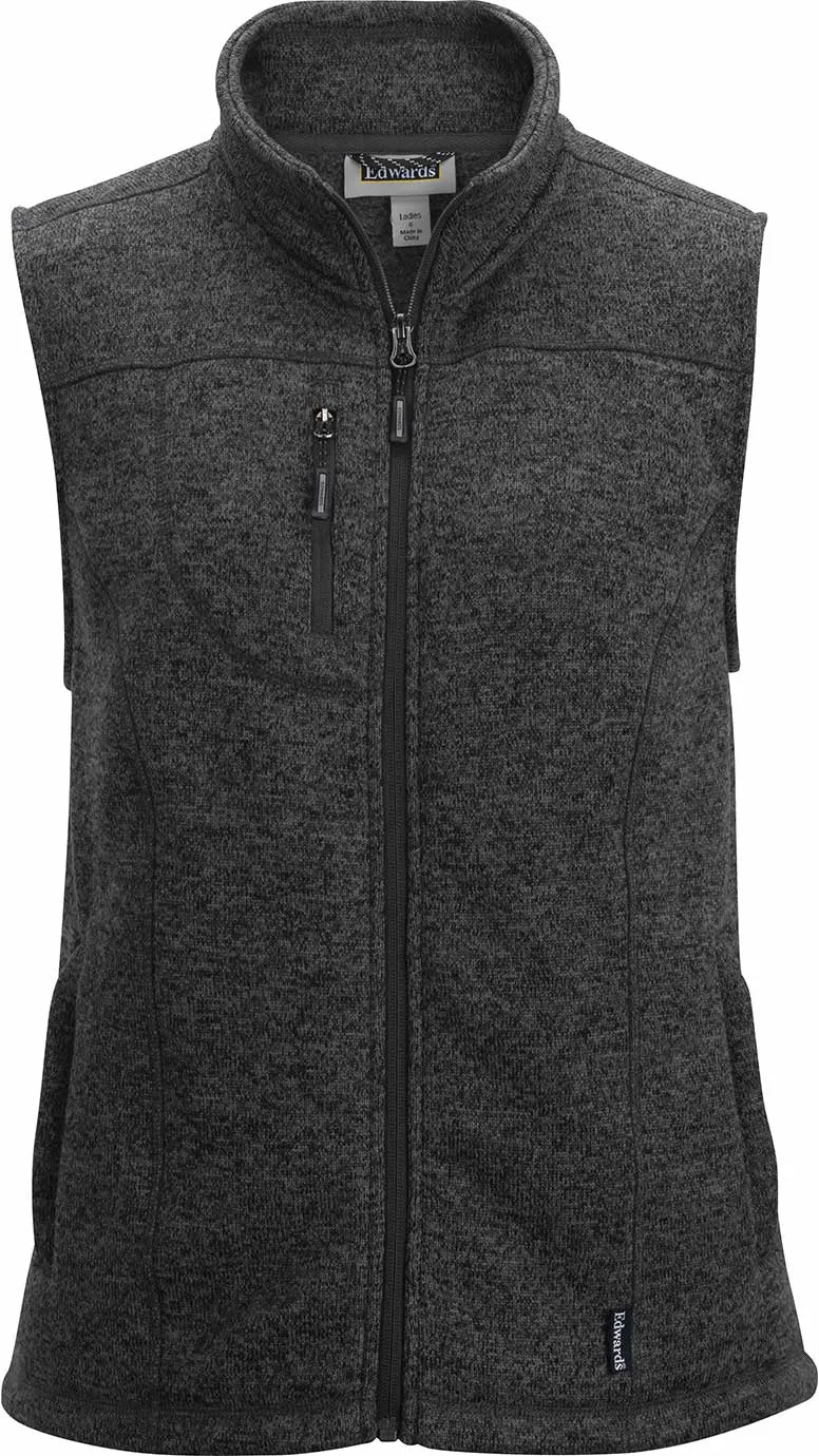 Edwards Womens Sweater Knit Fleece Vest-OUTLET