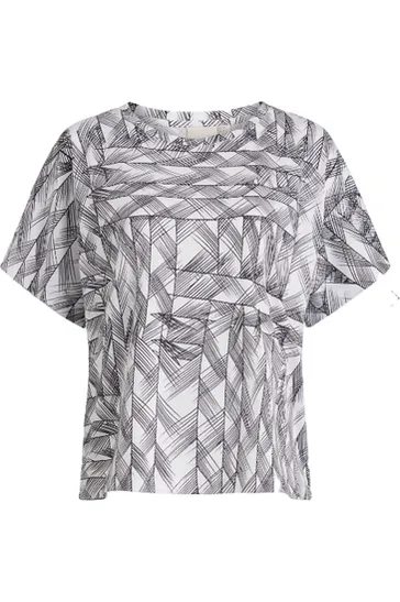 ELK HAKI S/S TEE - WHITE LINE PRINT