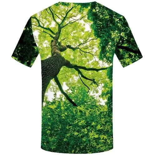 Eye T shirts Men Refraction Tshirts Cool Forest T-shirts Graphic Tree T shirts Funny Green Tshirts Novelty Short Sleeve T shirts