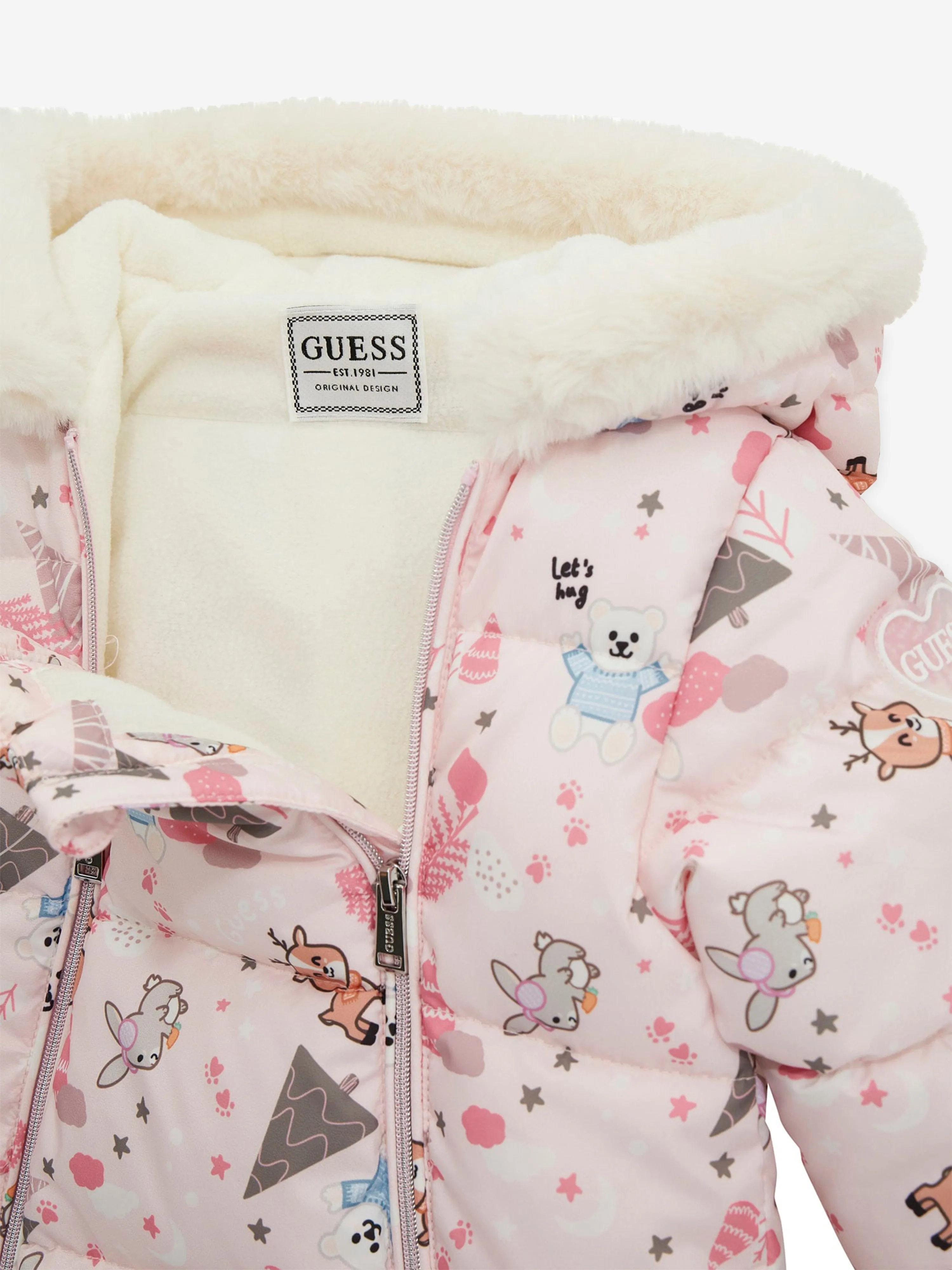 Guess Baby Girls Forest Snowsuit in Pink