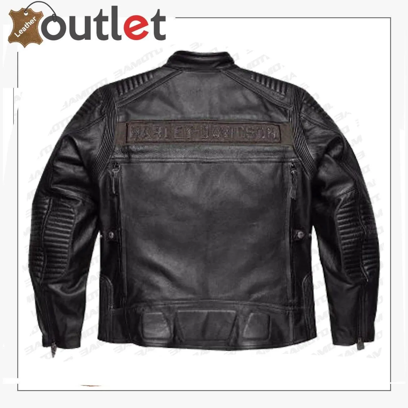 Harley Davidson Men’s Asylum Leather Motorcycle Jacket