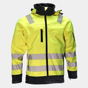 Herock Gregor Hi-Vis Water-Repellent Softshell Work Jacket Various Colours