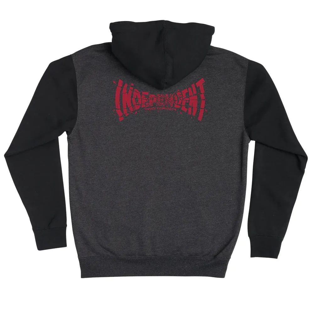 INDEPENDENT Shatter Span Pullover Hoodie Charcoal Heather/Black