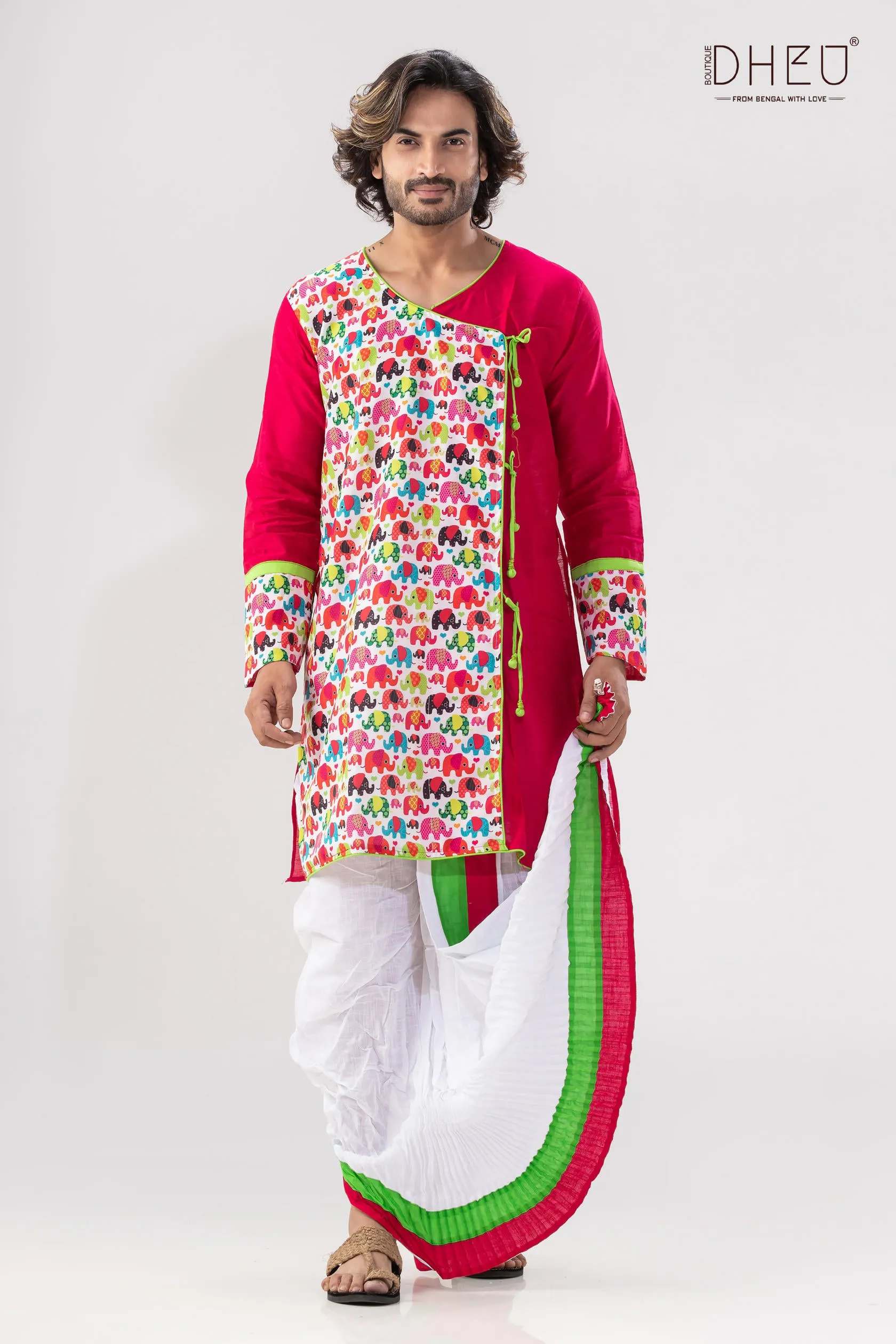 Kacher Manush Kurta Dhoti(Optional) Set