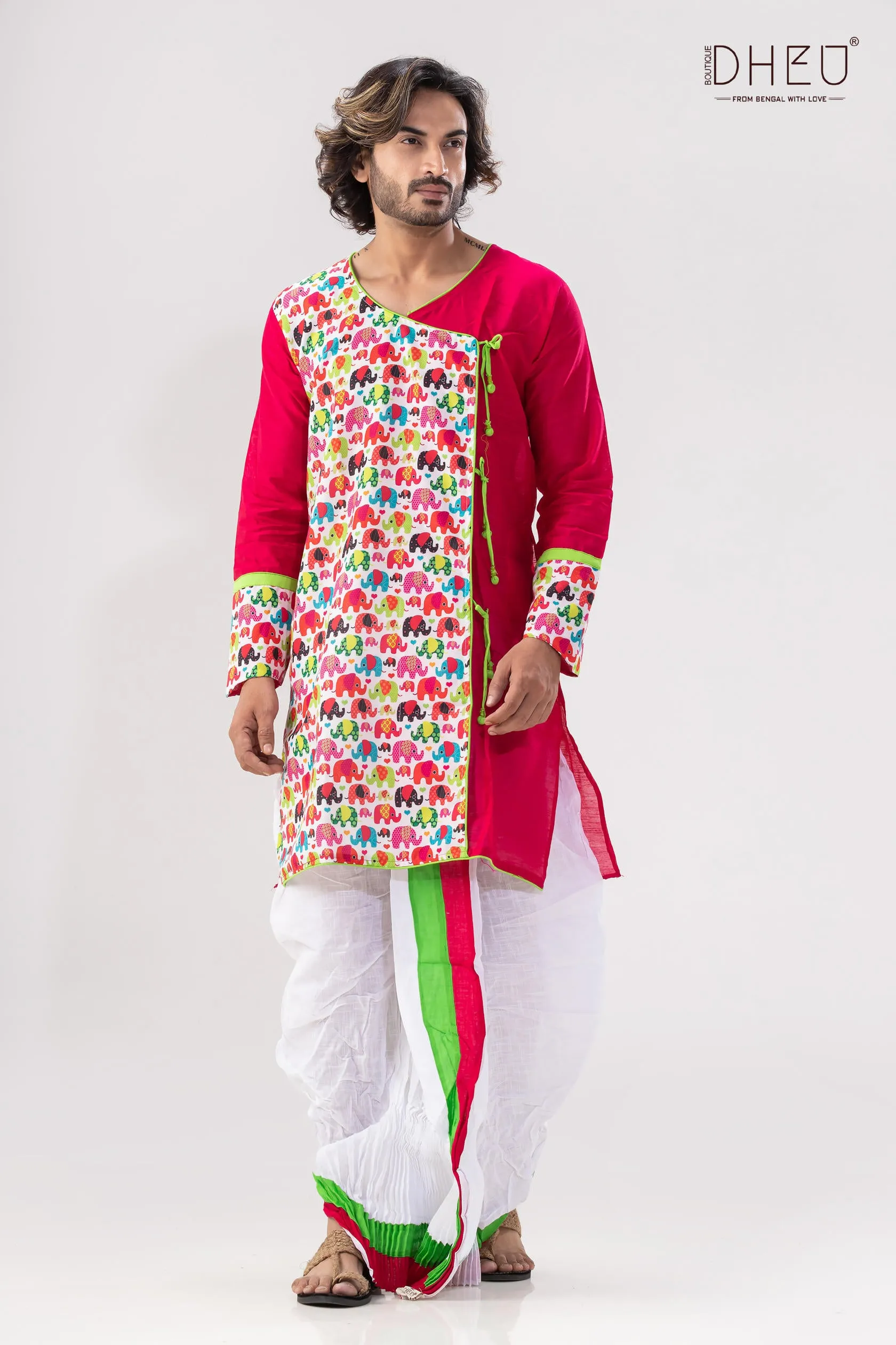 Kacher Manush Kurta Dhoti(Optional) Set