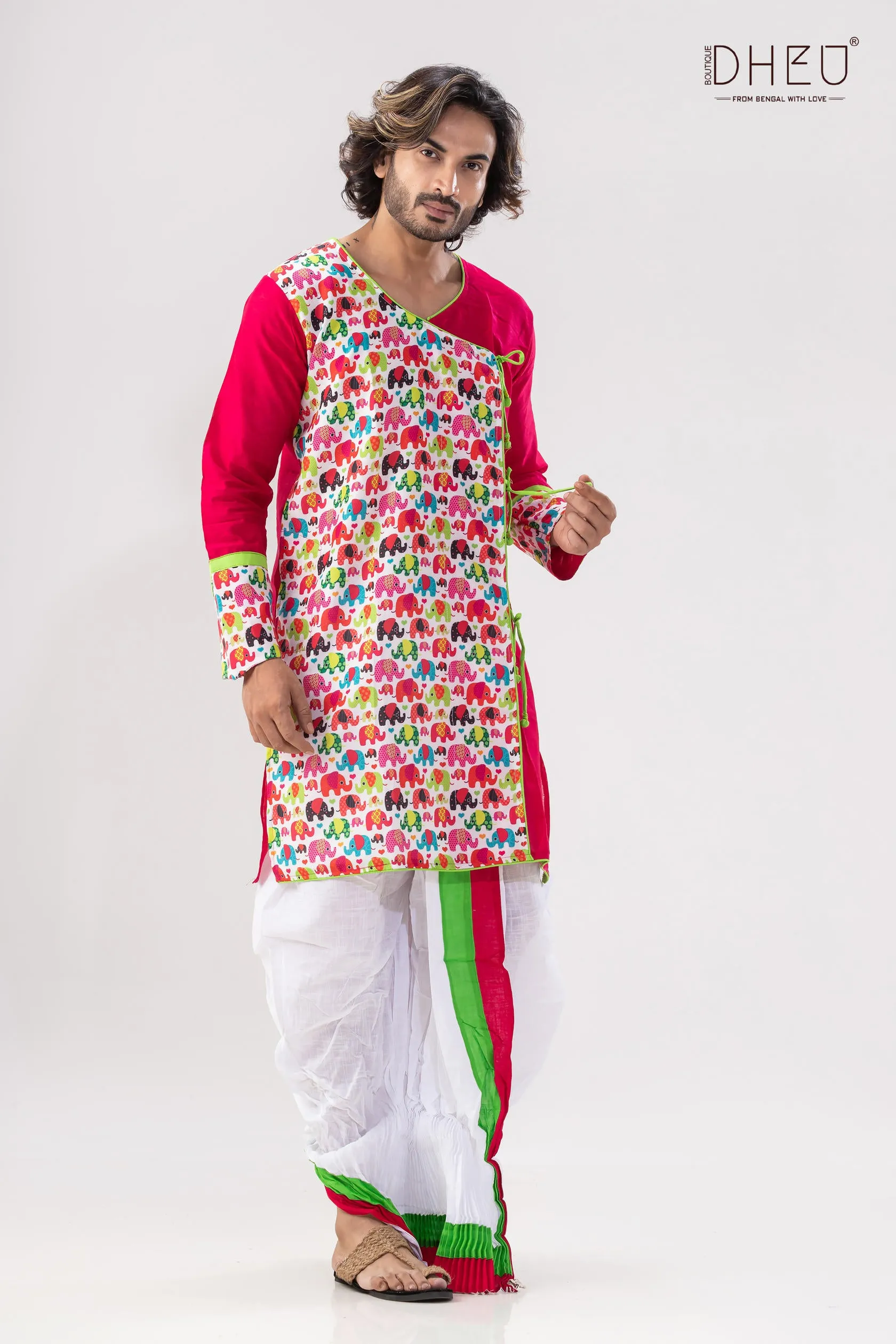 Kacher Manush Kurta Dhoti(Optional) Set