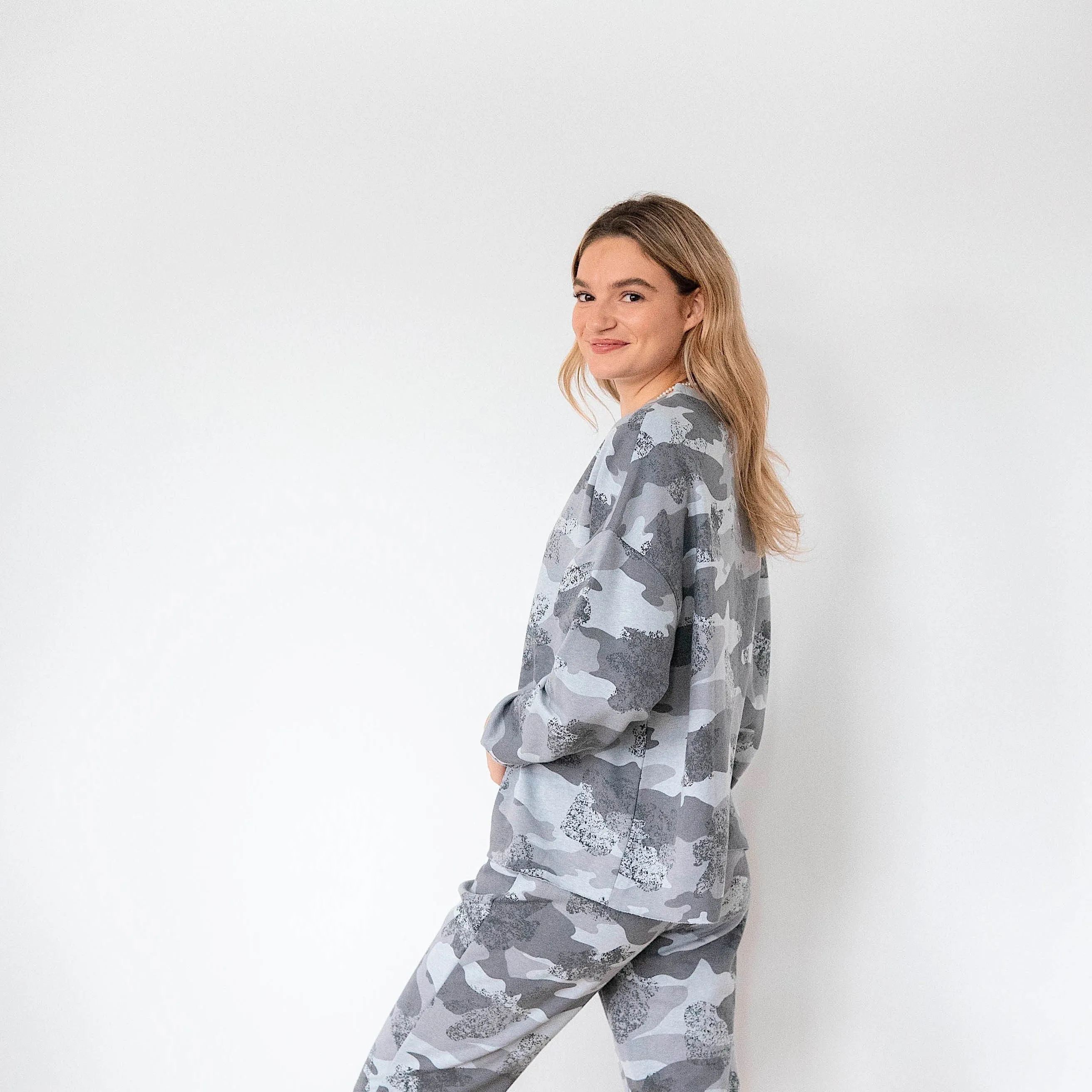 Ladies' Grey Mix Camo Comfortwear Collection Joggers