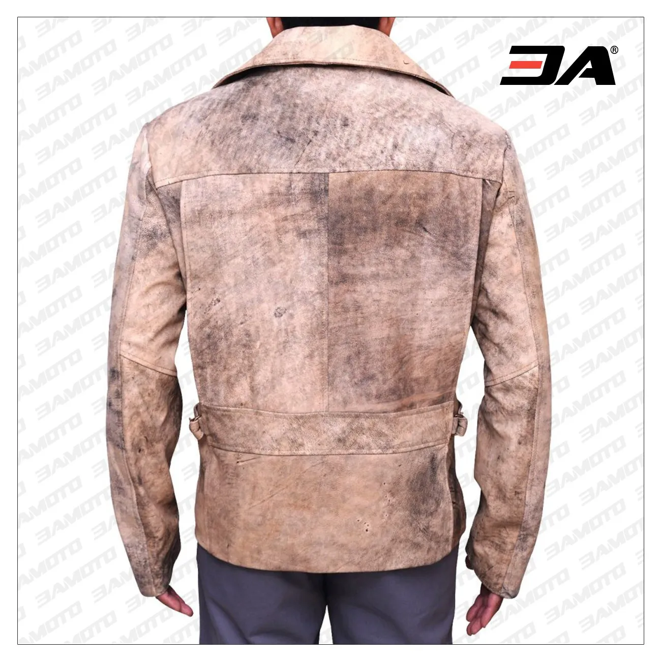 Men Distressed Brown Biker Leather Jacket