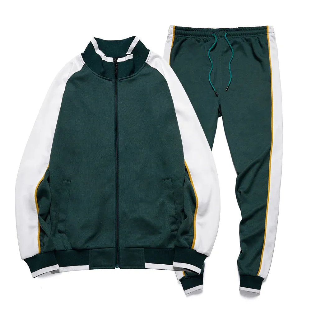 Men's Autumn Cardigan Hoodies Jacket Joggers Two-Piece Set