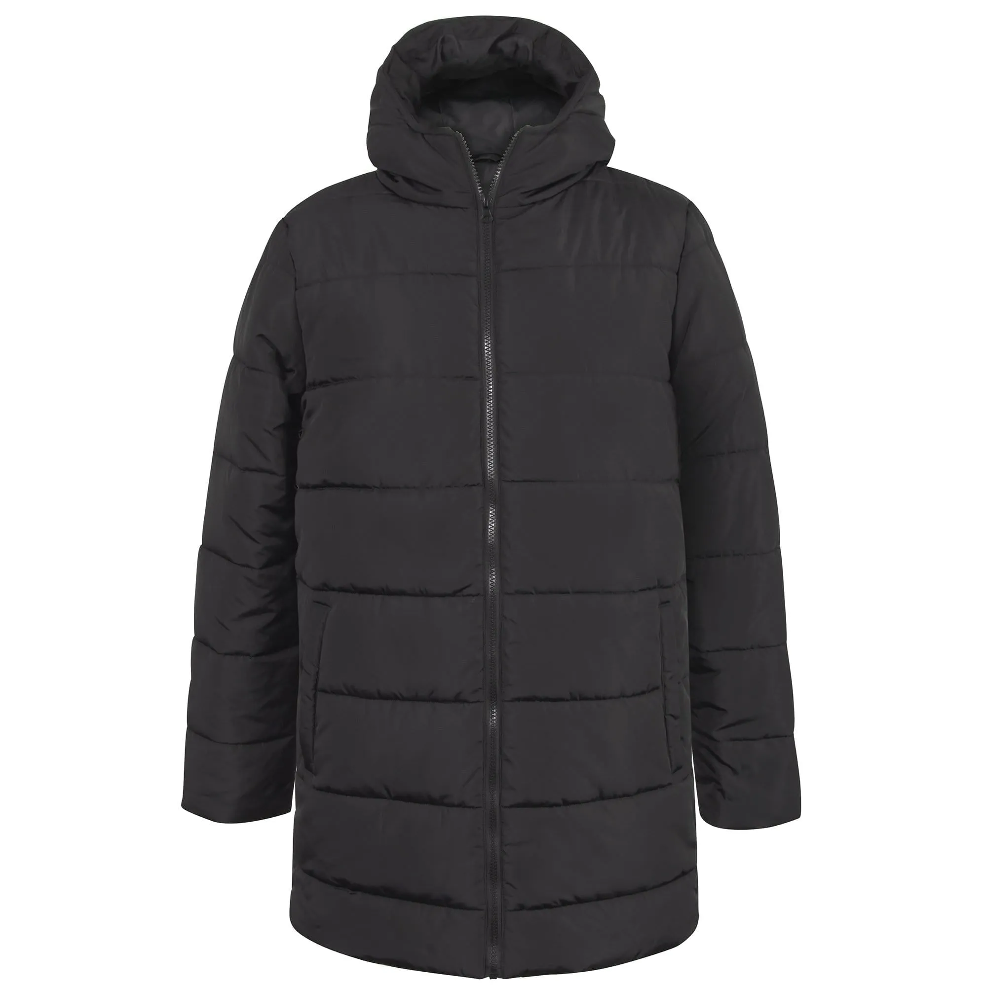 Men's Hooded Puffer Winter Coat - Dark Colors