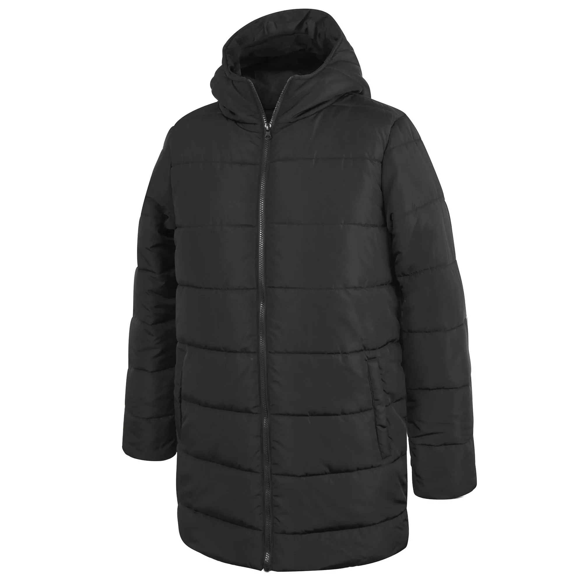 Men's Hooded Puffer Winter Coat - Dark Colors