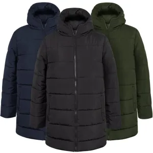 Men's Hooded Puffer Winter Coat - Dark Colors