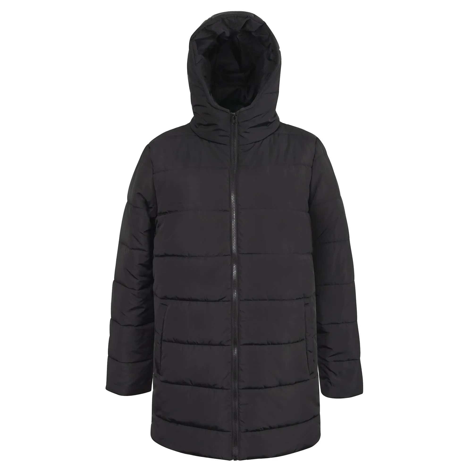 Men's Hooded Puffer Winter Coat - Dark Colors