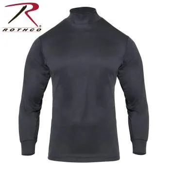 Moisture Wicking Mock Turtleneck - Black