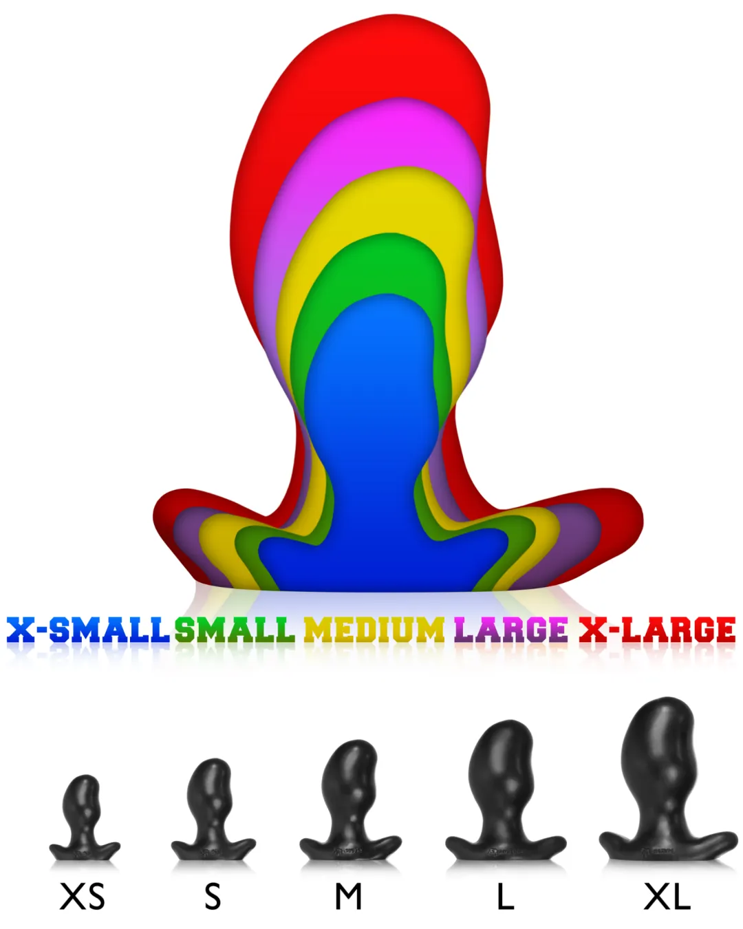 Oxballs Ergo Small 4 Inch Snug Long Wear Silicone Butt Plug - Smoke