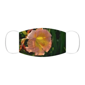 Peach and Yellow Flower Snug-Fit Polyester Face Mask