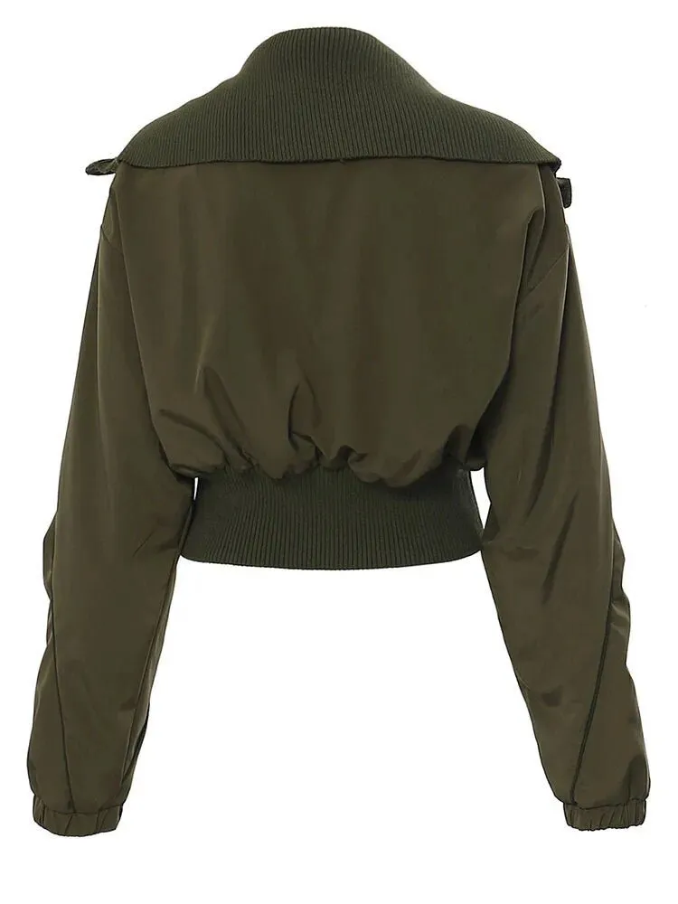 Pre Order:  Double Front Pockets Army Green Jacket