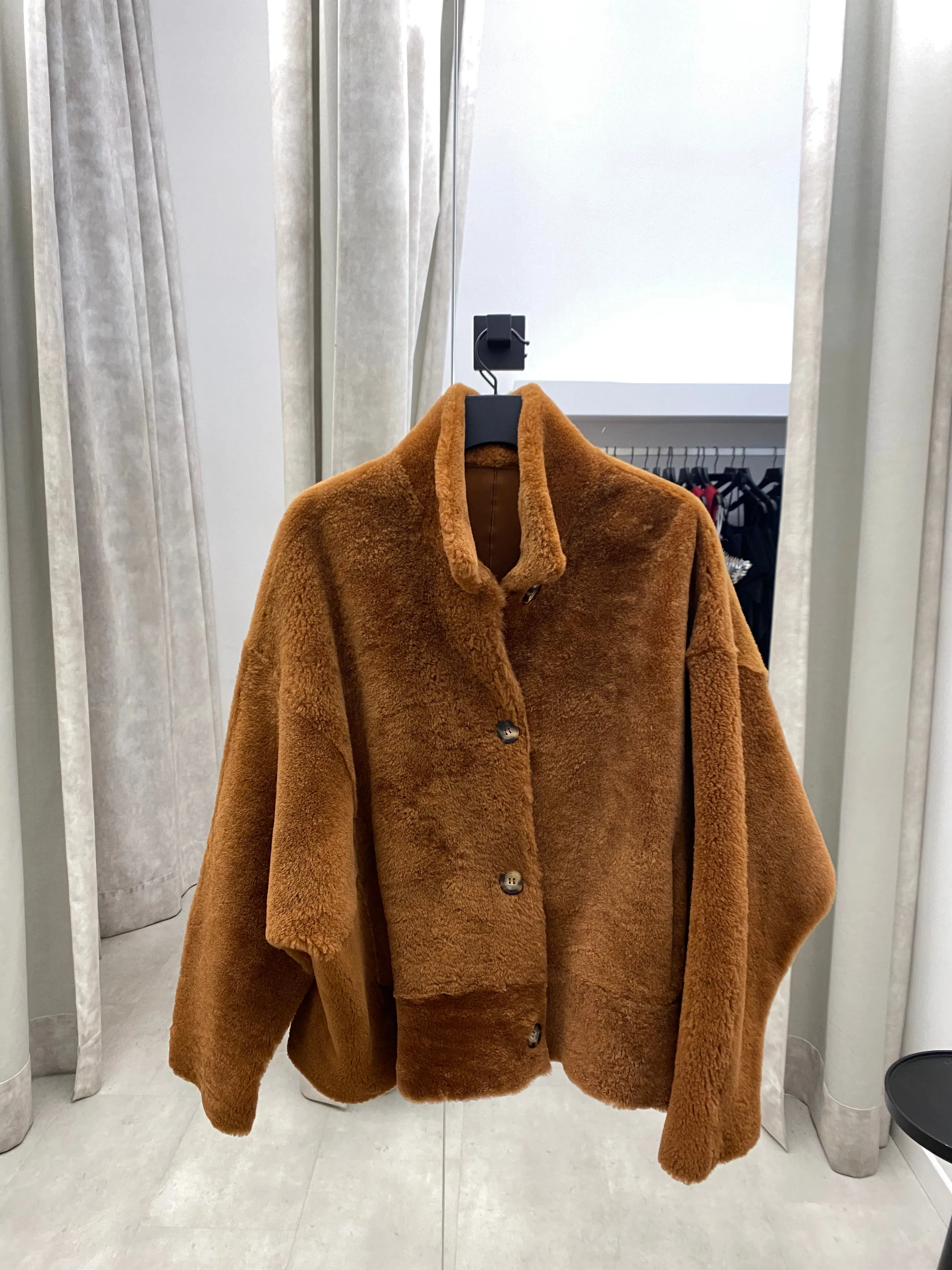 Reversible Lambfur Jacket brown