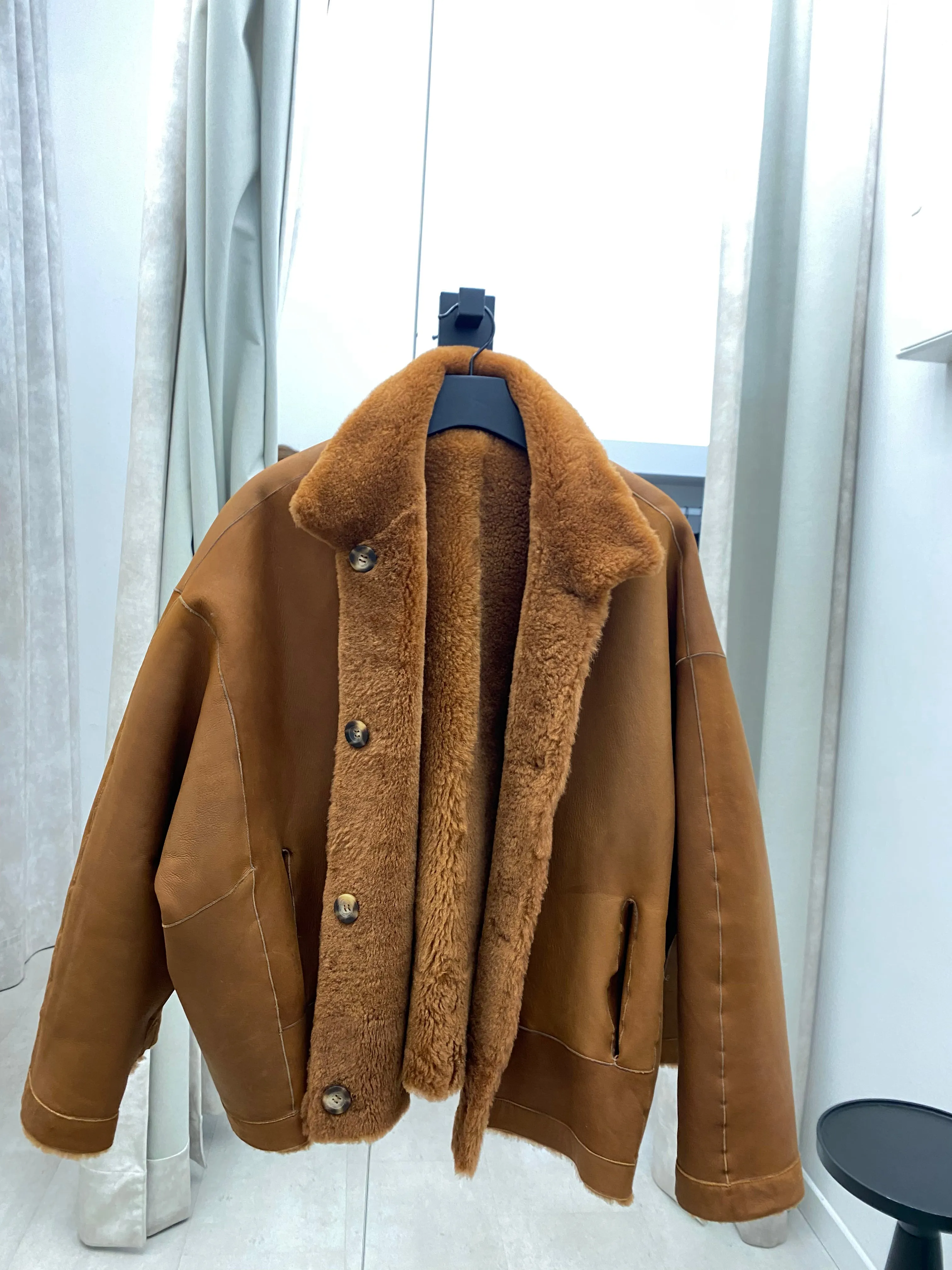 Reversible Lambfur Jacket brown