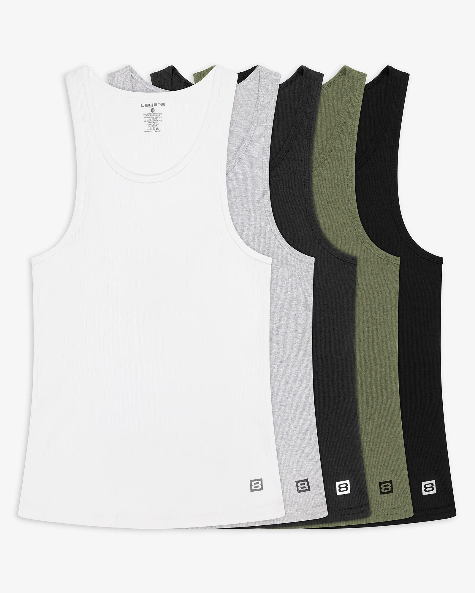 Ribbed Tank (5-Pack Multi)