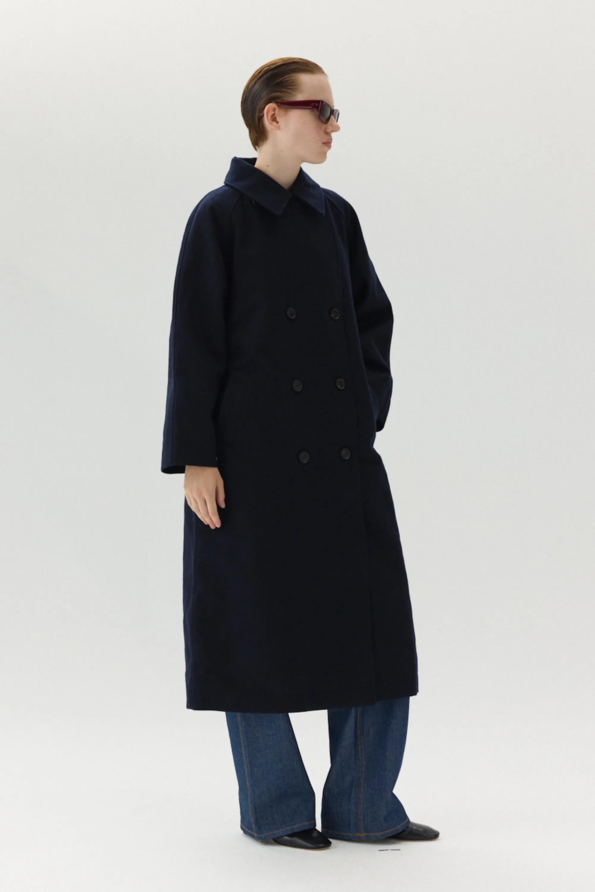 ROOMY TRENCH TECHWOOL AW24 NAVY