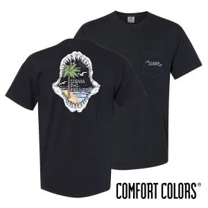 SigEp Comfort Colors Shark Bite Black Short Sleeve Pocket Tee