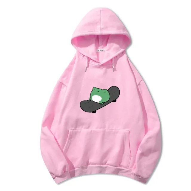 Skateboarding Froggy Soft Hoodie