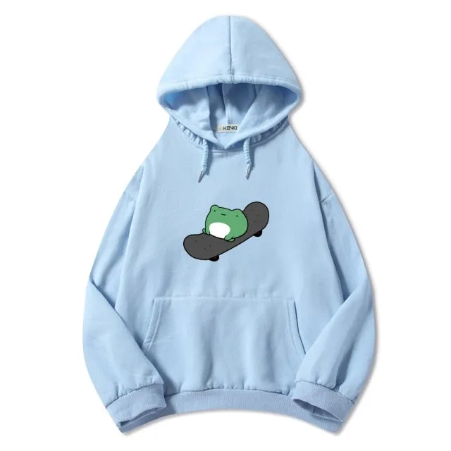 Skateboarding Froggy Soft Hoodie