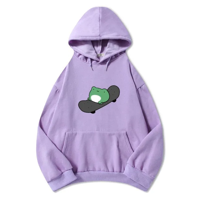 Skateboarding Froggy Soft Hoodie