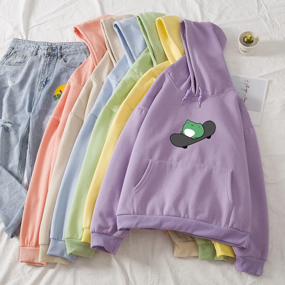 Skateboarding Froggy Soft Hoodie