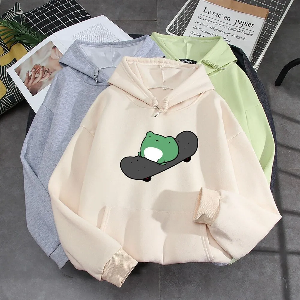 Skateboarding Froggy Soft Hoodie