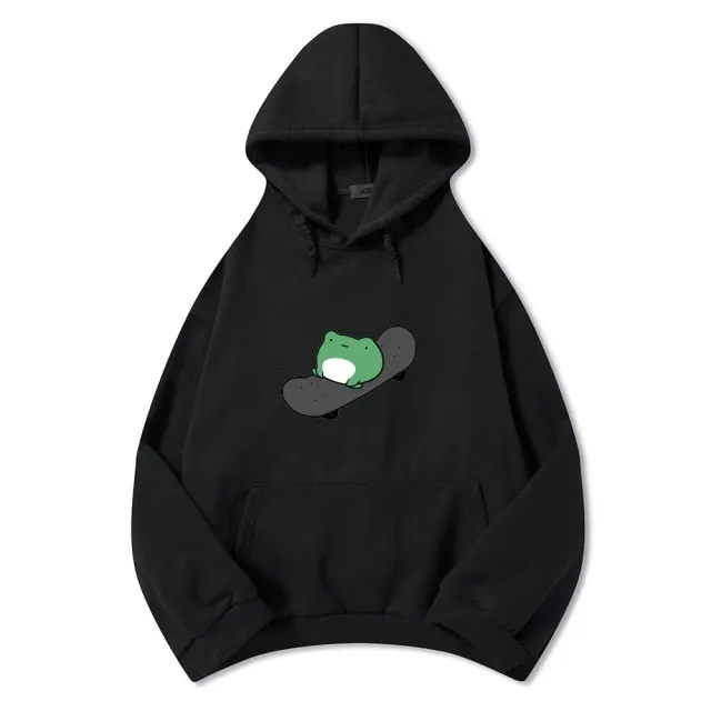 Skateboarding Froggy Soft Hoodie