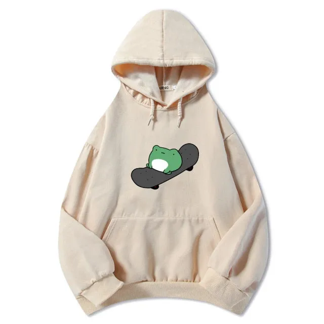 Skateboarding Froggy Soft Hoodie